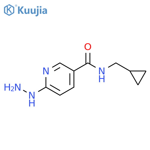 N-(cyclopropylmethyl)-6-hydrazinylpyridine-3-carboxamide structure