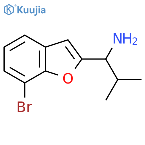 1-(7-Bromo-1-benzofuran-2-yl)-2-methylpropan-1-amine structure