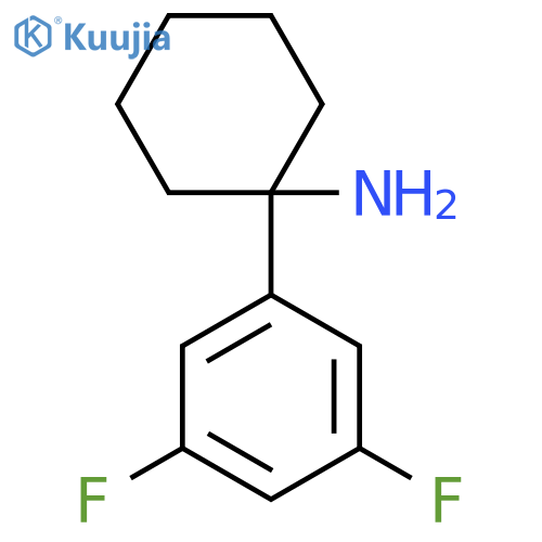 1-(3,5-difluorophenyl)cyclohexan-1-amine structure
