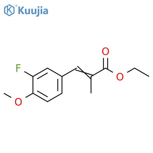 ethyl 3-(3-fluoro-4-methoxyphenyl)-2-methylprop-2-enoate structure