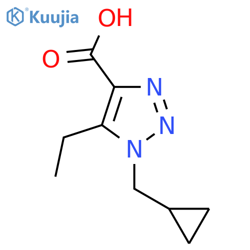 1-(cyclopropylmethyl)-5-ethyl-1H-1,2,3-triazole-4-carboxylic acid structure
