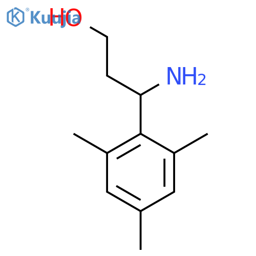 3-amino-3-(2,4,6-trimethylphenyl)propan-1-ol structure