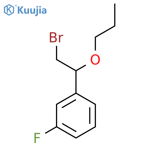 1-(2-bromo-1-propoxyethyl)-3-fluorobenzene structure