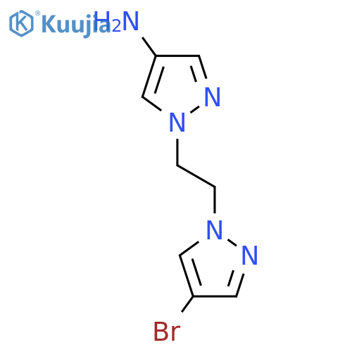 1-2-(4-bromo-1H-pyrazol-1-yl)ethyl-1H-pyrazol-4-amine structure