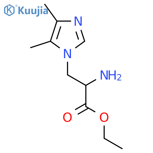 ethyl 2-amino-3-(4,5-dimethyl-1H-imidazol-1-yl)propanoate structure