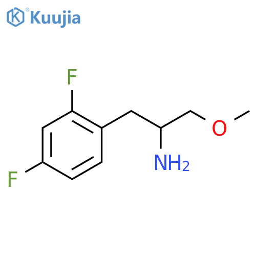 1-(2,4-difluorophenyl)-3-methoxypropan-2-amine structure