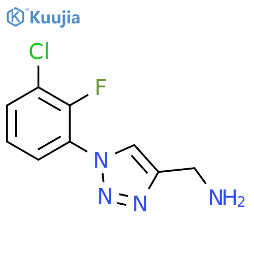 [1-(3-chloro-2-fluorophenyl)-1H-1,2,3-triazol-4-yl]methanamine structure