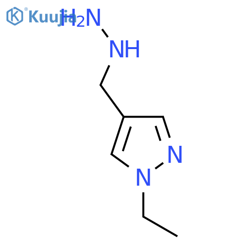 1-ethyl-4-(hydrazinylmethyl)-1H-pyrazole structure