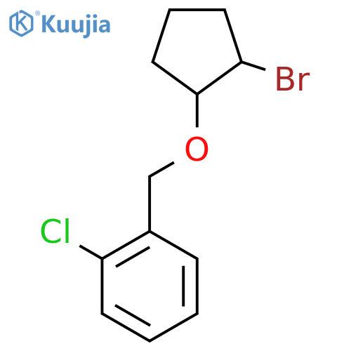 1-{(2-bromocyclopentyl)oxymethyl}-2-chlorobenzene structure