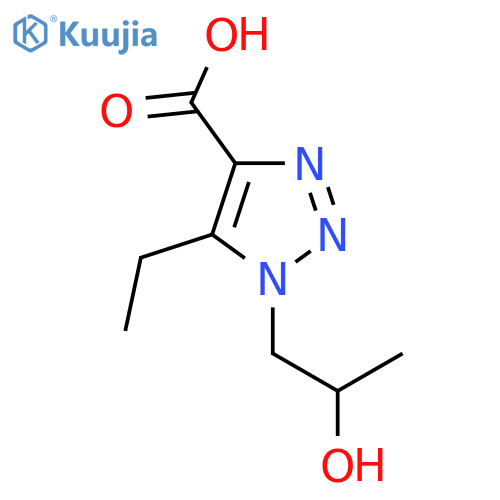 5-ethyl-1-(2-hydroxypropyl)-1H-1,2,3-triazole-4-carboxylic acid structure