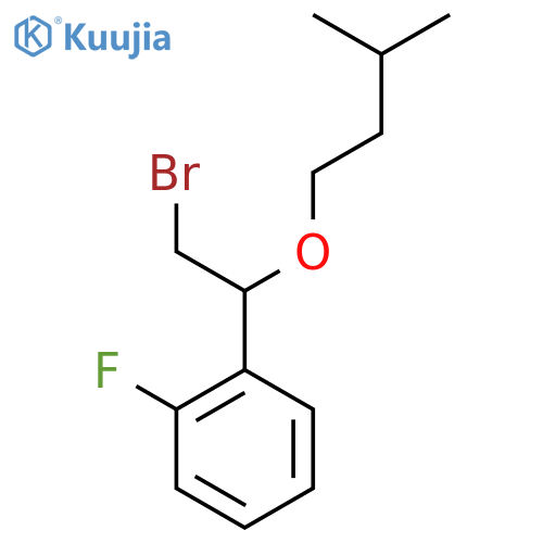 1-2-bromo-1-(3-methylbutoxy)ethyl-2-fluorobenzene structure