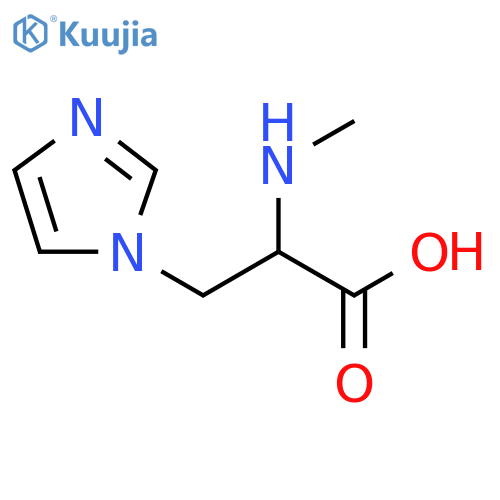 3-(1H-imidazol-1-yl)-2-(methylamino)propanoic acid structure