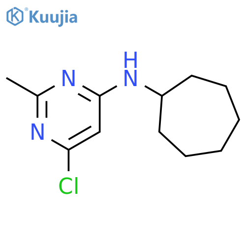 6-chloro-n-cycloheptyl-2-methylpyrimidin-4-amine structure