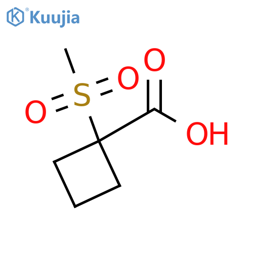 1-methanesulfonylcyclobutane-1-carboxylic acid structure