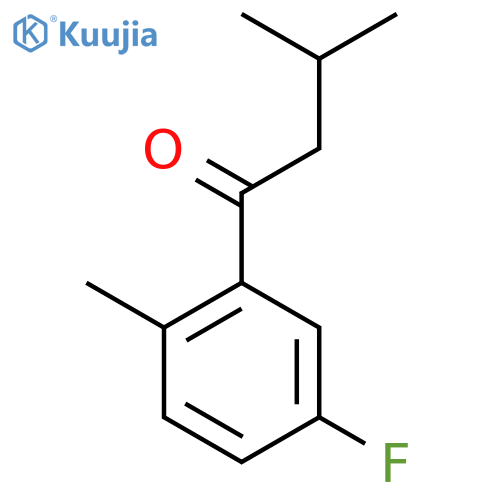 1-(5-Fluoro-2-methylphenyl)-3-methylbutan-1-one structure