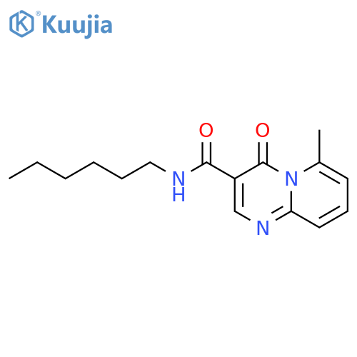 4H-Pyrido[1,2-a]pyrimidine-3-carboxamide,N-hexyl-6-methyl-4-oxo- structure