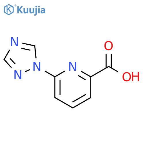 6-(1H-1,2,4-triazol-1-yl)pyridine-2-carboxylic acid structure