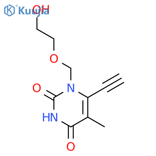 2,4(1H,3H)-Pyrimidinedione,6-ethynyl-1-[(2-hydroxyethoxy)methyl]-5-methyl- structure