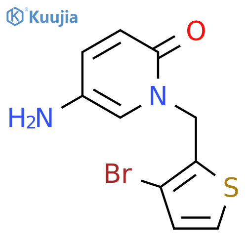 5-amino-1-(3-bromothiophen-2-yl)methyl-1,2-dihydropyridin-2-one structure