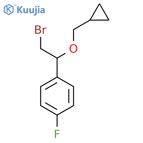 1-2-bromo-1-(cyclopropylmethoxy)ethyl-4-fluorobenzene structure