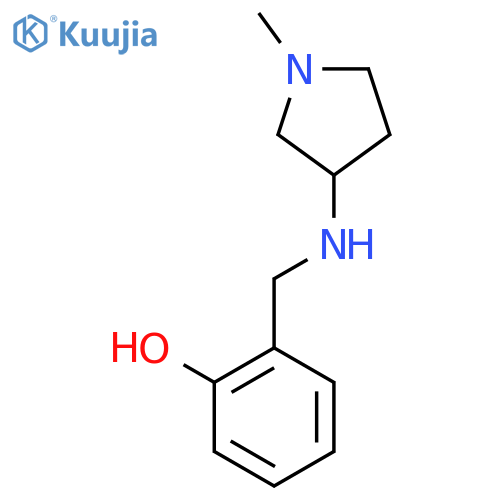 2-{[(1-Methylpyrrolidin-3-yl)amino]methyl}phenol structure
