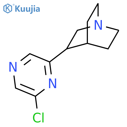 3-(6-chloropyrazin-2-yl)-1-azabicyclo[2.2.2]octane structure