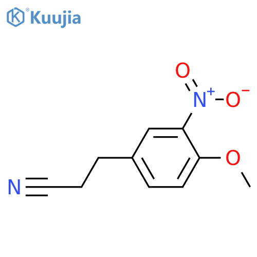 3-(4-methoxy-3-nitrophenyl)propanenitrile structure