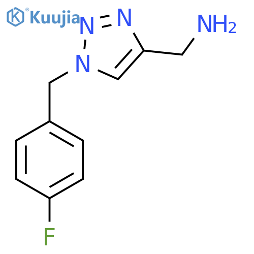 {1-[(4-Fluorophenyl)methyl]-1H-1,2,3-triazol-4-yl}methanamine structure