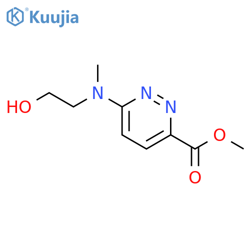methyl 6-((2-hydroxyethyl)(methyl)amino)pyridazine-3-carboxylate structure