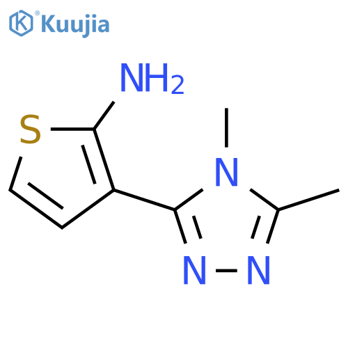 3-(dimethyl-4H-1,2,4-triazol-3-yl)thiophen-2-amine structure