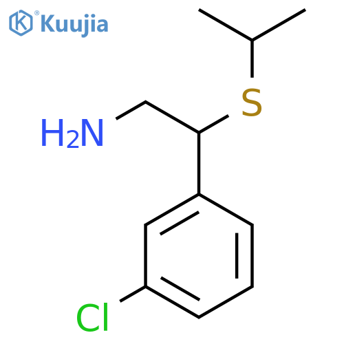2-(3-Chlorophenyl)-2-(propan-2-ylsulfanyl)ethan-1-amine structure