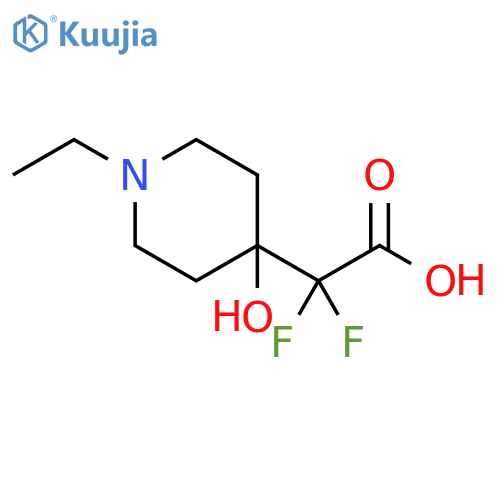 2-(1-ethyl-4-hydroxypiperidin-4-yl)-2,2-difluoroacetic acid structure