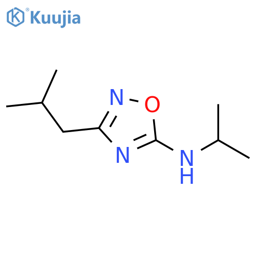 3-(2-methylpropyl)-N-(propan-2-yl)-1,2,4-oxadiazol-5-amine structure