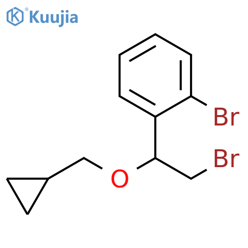 1-bromo-2-2-bromo-1-(cyclopropylmethoxy)ethylbenzene structure