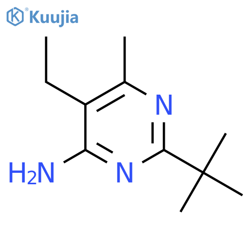 2-Tert-butyl-5-ethyl-6-methylpyrimidin-4-amine structure