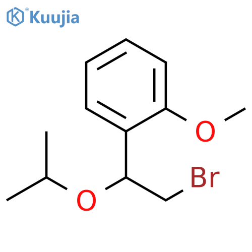 1-2-bromo-1-(propan-2-yloxy)ethyl-2-methoxybenzene structure