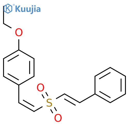 Benzene, 1-ethoxy-4-[2-[(2-phenylethenyl)sulfonyl]ethenyl]-, (Z,E)- structure