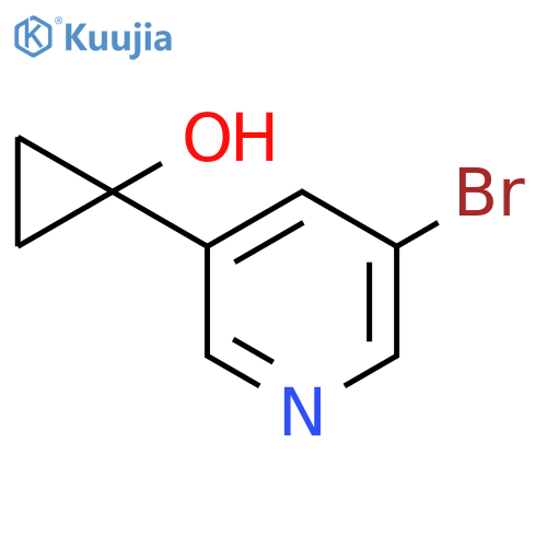 1-(5-bromopyridin-3-yl)cyclopropan-1-ol structure