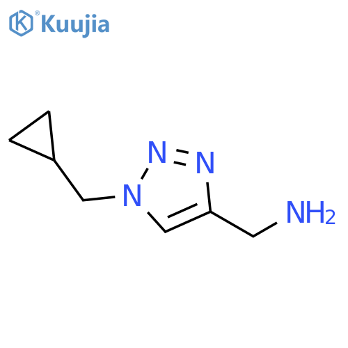 [1-(cyclopropylmethyl)-1H-1,2,3-triazol-4-yl]methanamine structure