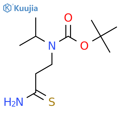 tert-butyl N-(2-carbamothioylethyl)-N-(propan-2-yl)carbamate structure