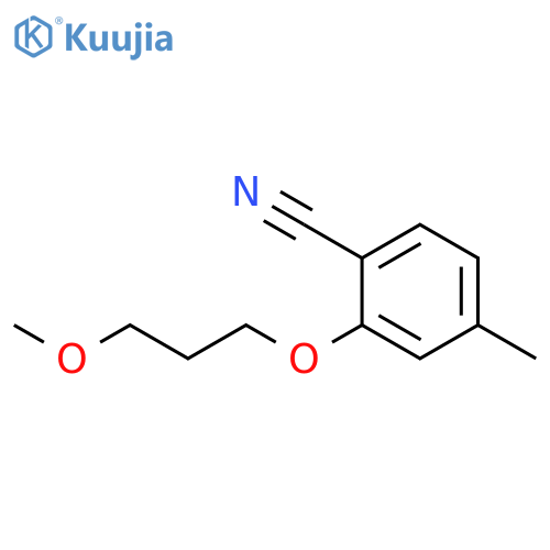 2-(3-methoxypropoxy)-4-methylbenzonitrile structure