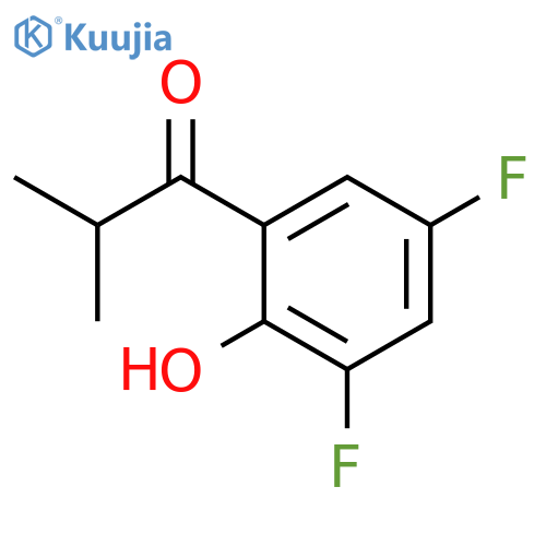 1-(3,5-difluoro-2-hydroxyphenyl)-2-methylpropan-1-one structure