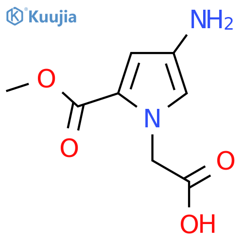 2-4-amino-2-(methoxycarbonyl)-1H-pyrrol-1-ylacetic acid structure
