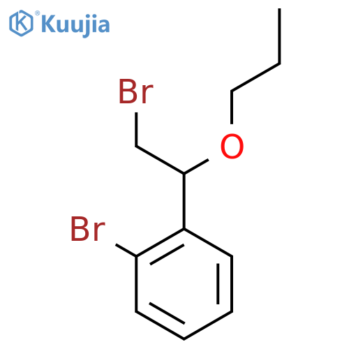 1-bromo-2-(2-bromo-1-propoxyethyl)benzene structure