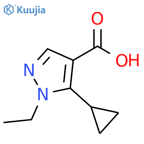 5-cyclopropyl-1-ethyl-1H-pyrazole-4-carboxylic acid structure