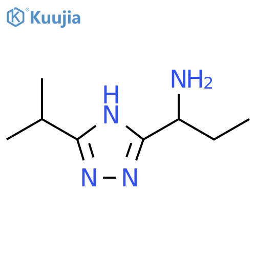 1H-1,2,4-Triazole-5-methanamine, α-ethyl-3-(1-methylethyl)- structure