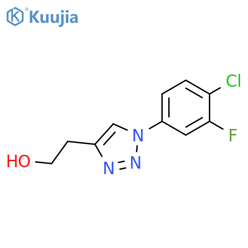 2-1-(4-chloro-3-fluorophenyl)-1H-1,2,3-triazol-4-ylethan-1-ol structure