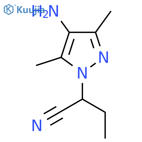 2-(4-Amino-3,5-dimethyl-1h-pyrazol-1-yl)butanenitrile structure