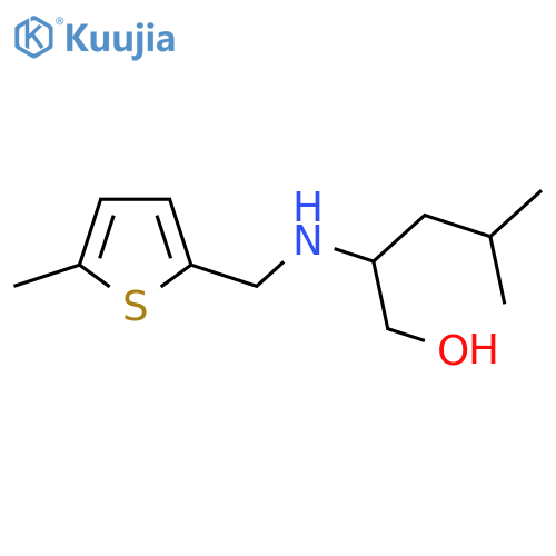 4-methyl-2-{(5-methylthiophen-2-yl)methylamino}pentan-1-ol structure