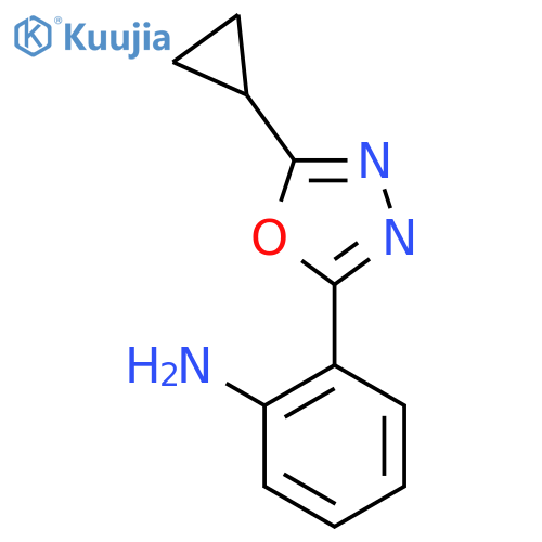 2-(5-Cyclopropyl-[1,3,4]oxadiazol-2-yl)-phenylamine structure